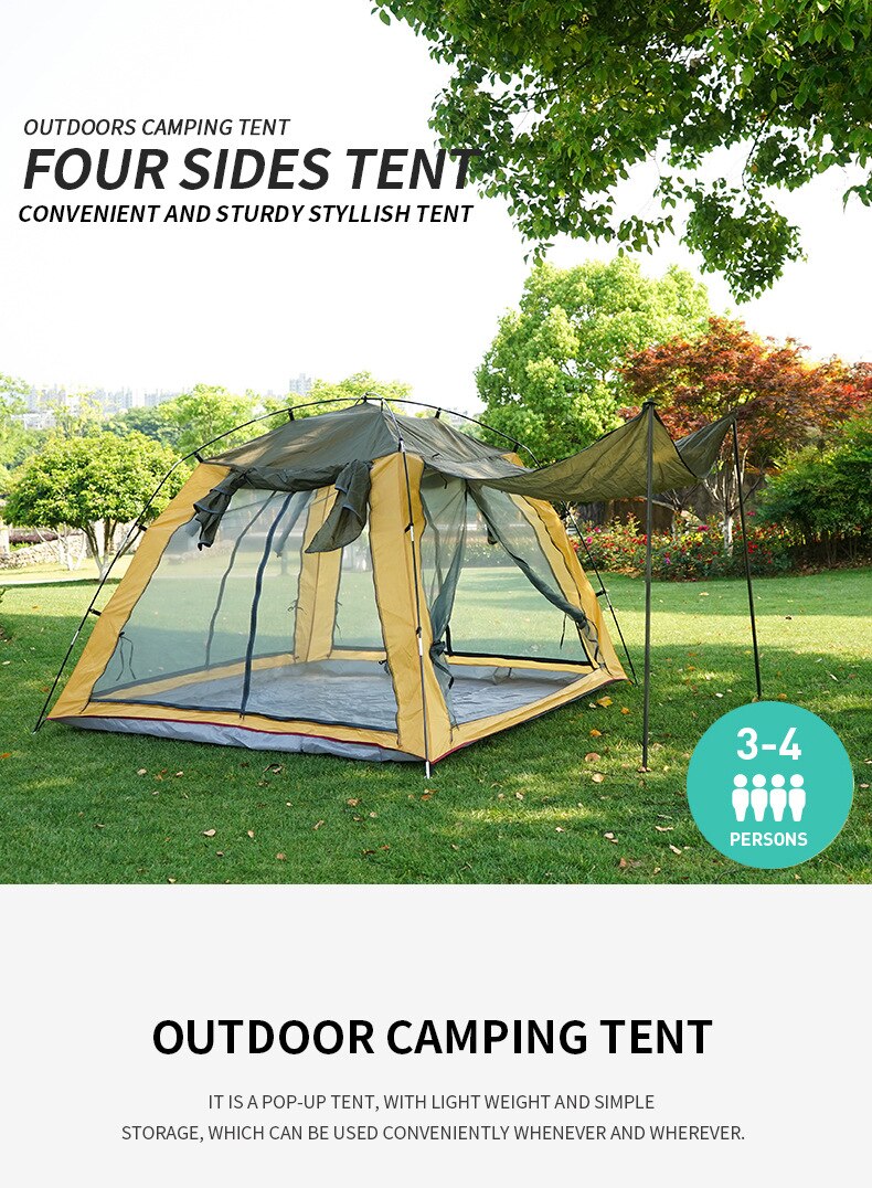 Cheap Goat Tents Outdoor Tent Camping Gauze Net Tent Breathable Sunscreen Ventilation Insect Prevention 3 4 People Camping Fishing Tent   